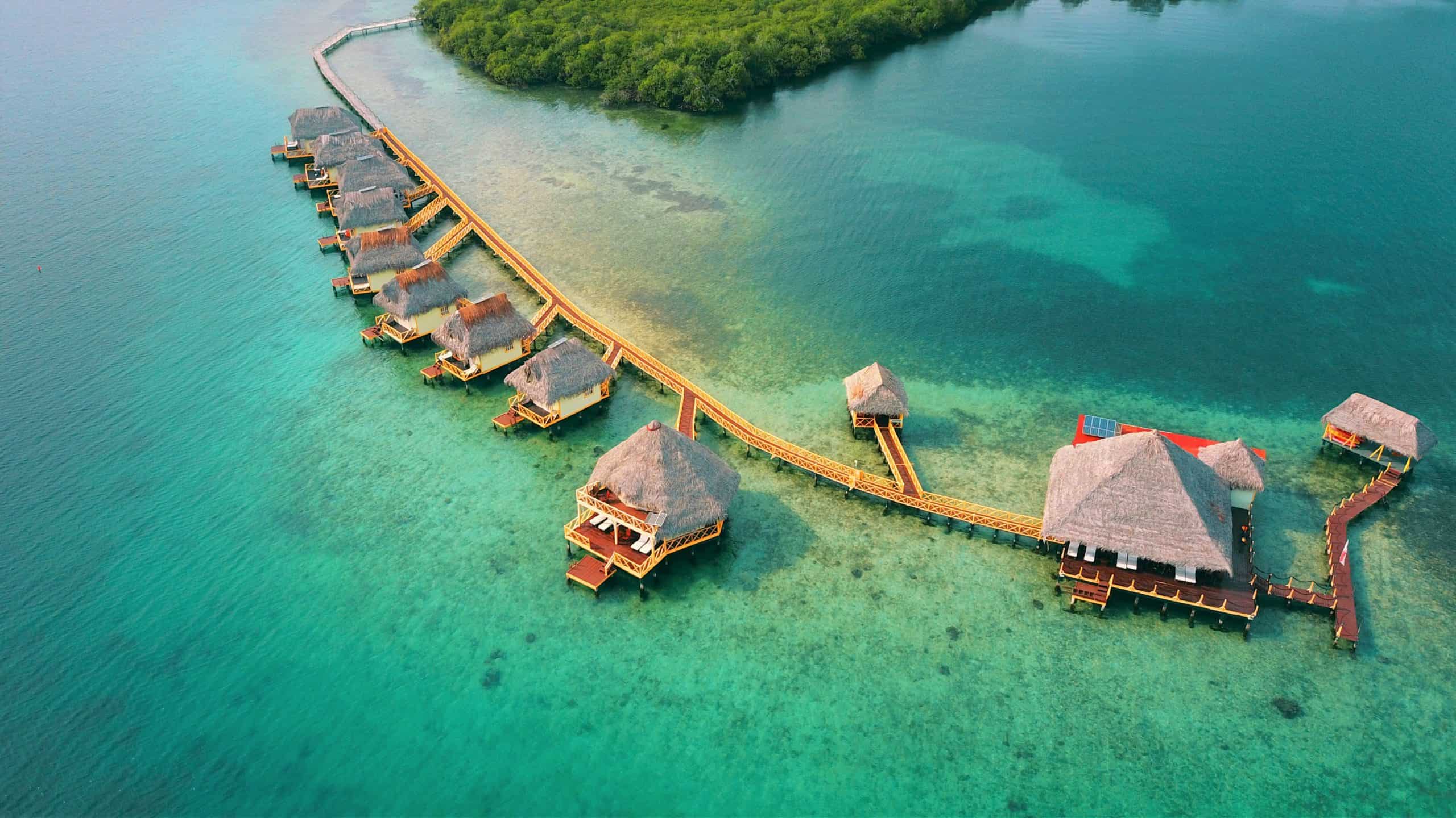 Image of overwater bungalows in Panama