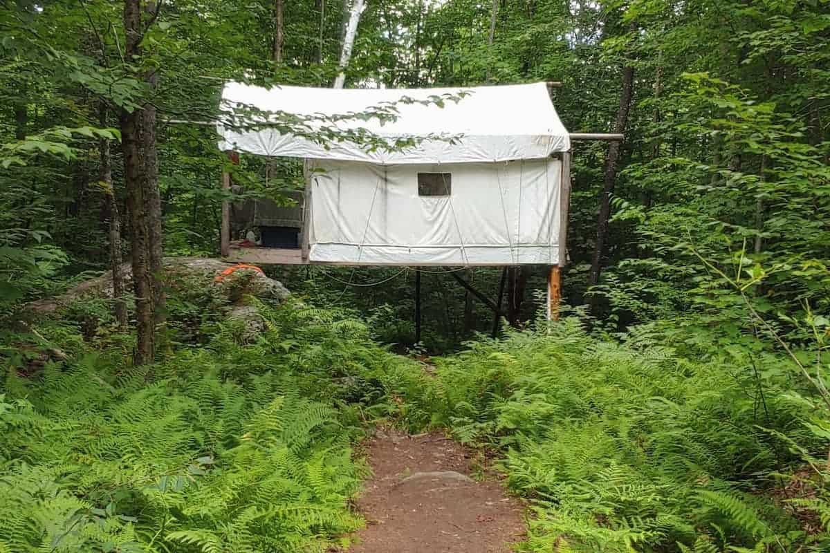 Image of treehouse rental in New England