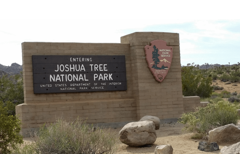 Joshua Tree National Park entrance sign