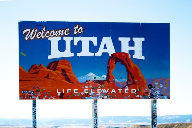 Utah road sign