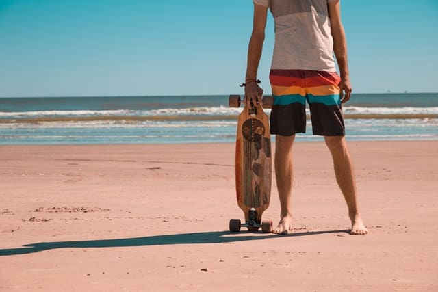 Long board at the beach in Texas