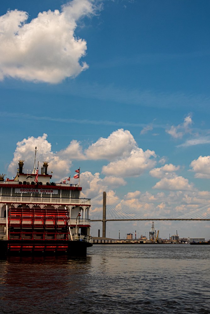 Ferry in Savannah River, Georgia