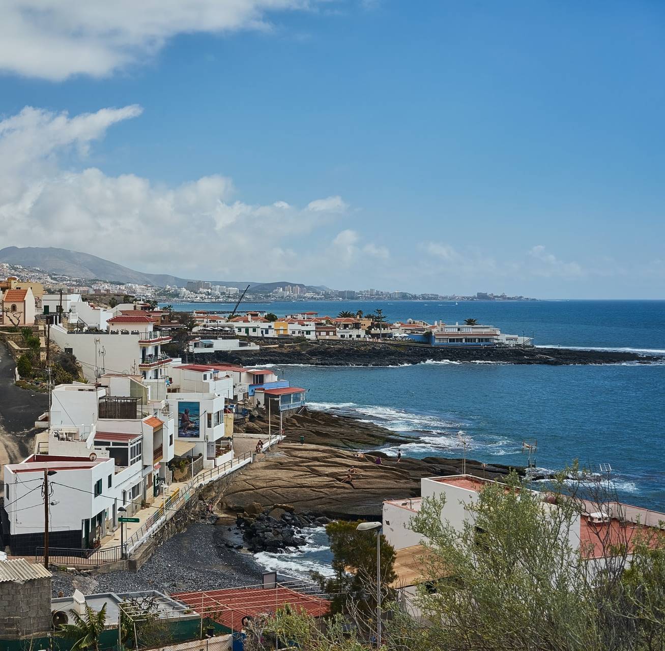 A small coastal town on the Canary Island of Tenerife.