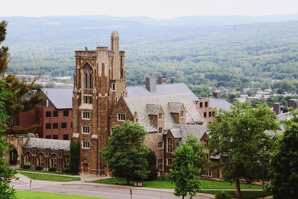 Cornell University, view, landscape, greens, mountains